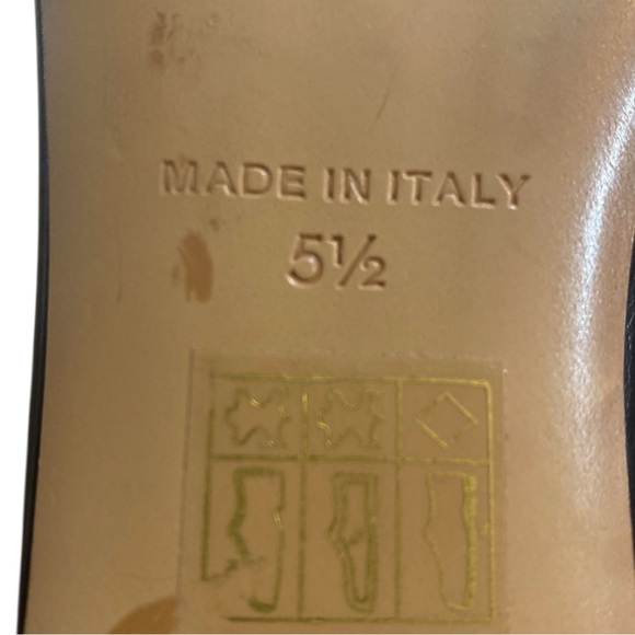 Everlane Black Minimalist Leather Square Toe Flats size 5.5 Made in Italy - Picture 6 of 8